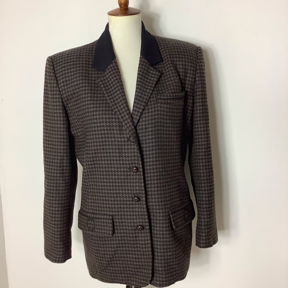 Vintage Ann Taylor Wool Blend Checked plaid